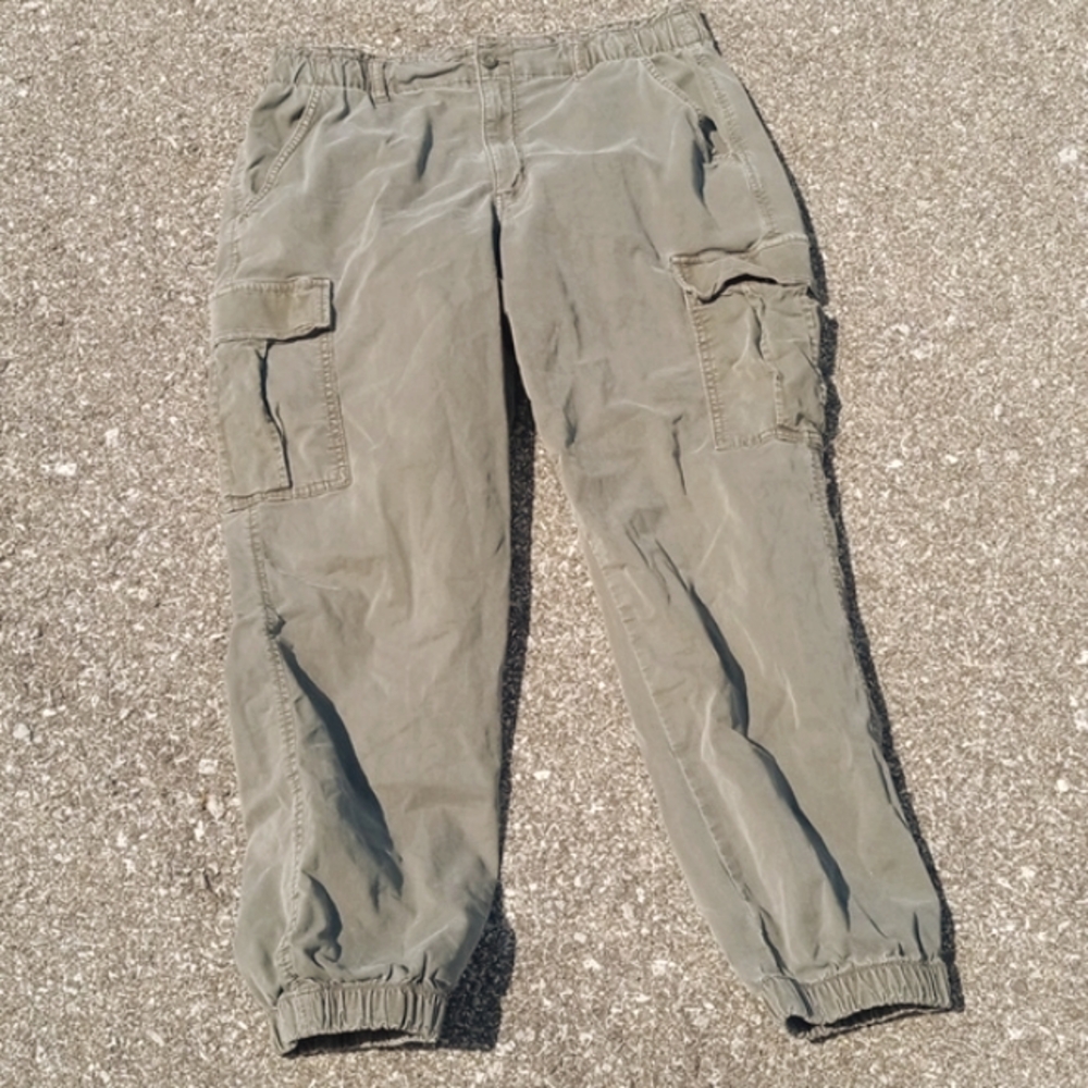 American Eagle Lyocell Blend Cargo Jogger Pants 14 R
